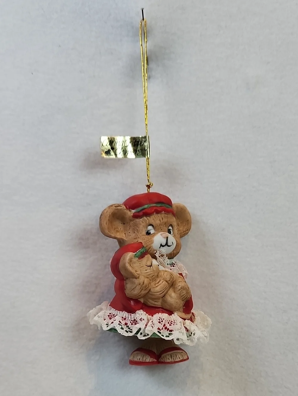 Vintage-Inspired Caring Critters Chimers Bear Mom & Baby Ornament